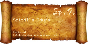 Szitás Iduna névjegykártya